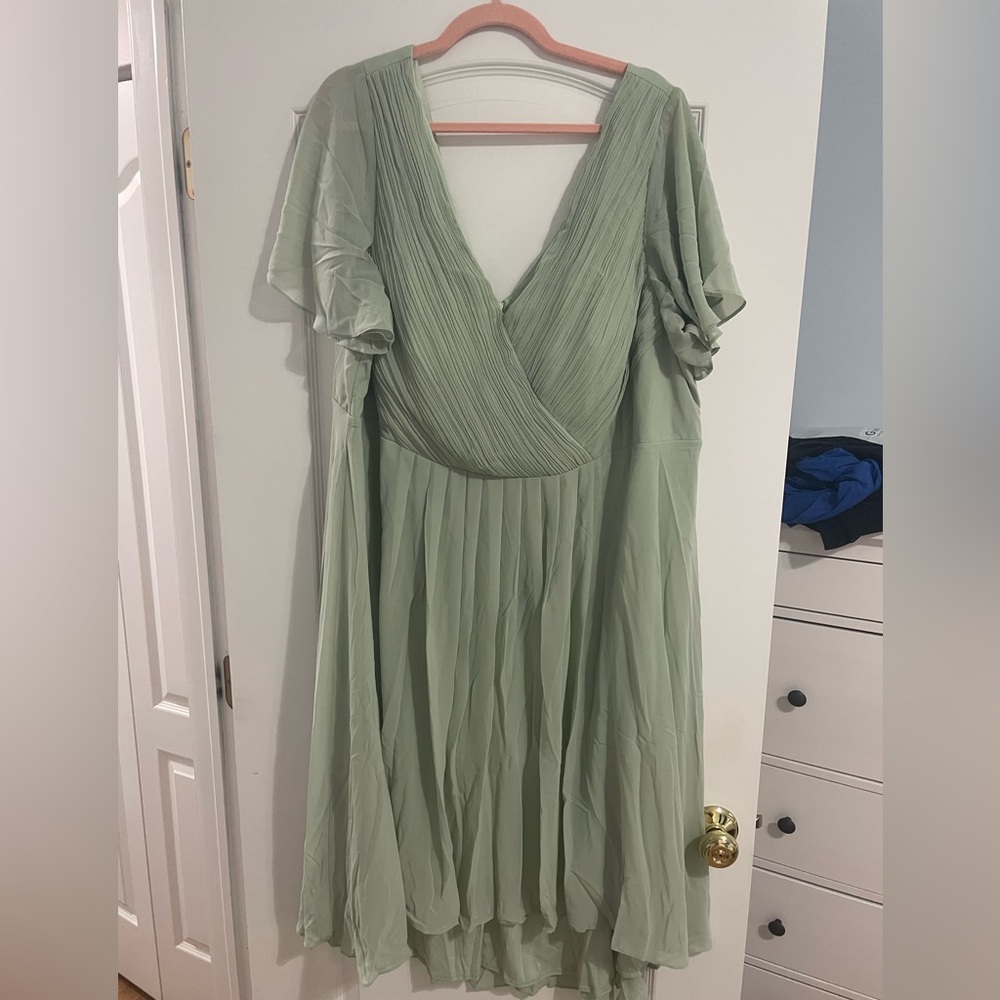 Ever Pretty Sage Green Midi Dress